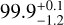 $\[99.9_{-1.2}^{+0.1}\]$