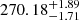$ 270.18^{+1.89}_{-1.71} $
