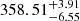 $ 358.51^{+3.91}_{-6.55} $