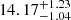 $ 14.17^{+1.23}_{-1.04} $