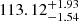 $ 113.12^{+1.93}_{-1.54} $