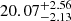 $ 20.07^{+2.56}_{-2.13} $