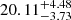 $ 20.11^{+4.48}_{-3.73} $