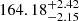 $ 164.18^{+2.42}_{-2.15} $