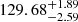 $ 129.68^{+1.89}_{-2.59} $