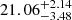 $ 21.06^{+2.14}_{-3.48} $