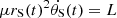 $ \mu r_{\mathrm{S}}(t)^2\dot{\theta_{\mathrm{S}}}(t)=L $