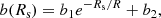 $$ \begin{aligned} b(R_{\rm s})&= b_1e^{-R_{\rm s}/R} + b_2, \end{aligned} $$