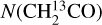 $N(\mathrm{CH}_2^{13} \mathrm{CO})$