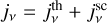 ${j_v} = j_v^{{\rm{th}}} + j_v^{{\rm{sc}}}$