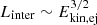 $ L_{\mathrm {inter}} \sim E_{\mathrm {kin,ej}} ^{3/2} $