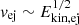 $ {v_{\mathrm {ej}}}\sim E_{\mathrm {kin,ej}} ^{1/2} $