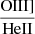 $ \frac{\mathrm{OIII]}}{\mathrm{HeII}} $