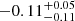 $ -0.11_{-0.11}^{+0.05} $
