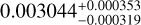 $0.003044_{ - 0.000319}^{ + 0.000353}$