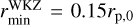 $r_{\min }^{{\rm{WKZ}}} = 0.15{r_{{\rm{p}},0}}$