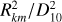 $R_{km}^2/D_{10}^2$
