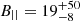 $ B_{||}=19^{+50}_{-8} $