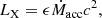 $$ \begin{aligned} L_{\rm X} = \epsilon \dot{M}_{\rm acc} c^2 ,\end{aligned} $$