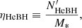 $$ \begin{aligned} {\eta _{\rm HeBH}}\equiv \frac{{N^{\prime }_{\rm HeBH}}}{M_*}, \end{aligned} $$
