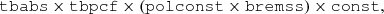 $$ \begin{aligned} \mathtt {tbabs \times tbpcf \times (polconst \times bremss) \times const }, \end{aligned} $$