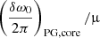 $ \left(\frac{\delta\omega_0}{2\pi}\right)_{\mathrm{PG,core}}/{\upmu} $