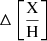 $ \Delta \left[\frac{\mathrm{X}}{\mathrm{H}}\right] $