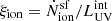 $ {\xi_\mathrm{{ion}}} = {\dot N_{\mathrm{ion}}^{\mathrm{sf}}}/L_{\mathrm{UV}}^{\mathrm{int}} $