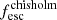 $ {f_\mathrm{{esc}}^\mathrm{{chisholm}}} $