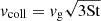 $ v_{\mathrm{coll}} = v_{\mathrm{g}}\sqrt{3\mathrm{St}} $