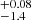 ${}^{+0.08}_{-1.4}$