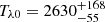 $ T_{\lambda0}={2630}_{-55}^{+168} $