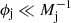 $ \mathcal{\phi}_{\mathrm{j}}\ll M_{\mathrm{j}}^{-1} $
