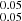 $ ^{0.05}_{0.05} $