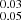 $ ^{0.03}_{0.05} $