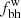 $ f_{\mathrm{bh}}^{\mathrm{w}} $