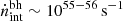 $ \dot n_{\mathrm{int}}^{\mathrm{bh}} \sim 10^{55-56}\, \mathrm{s^{-1}} $