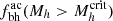 $ f_{\mathrm{bh}}^{\mathrm{ac}} (M_h > {M_h^{\mathrm{crit}}}) $