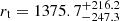 $ r_{\mathrm{t}}=1375.7^{+216.2}_{-247.3} $