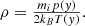$$ \begin{aligned} {\textstyle \rho =\frac{m_i p(y)}{2k_BT(y)}}. \end{aligned} $$