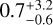 $0.7^{+3.2}_{-0.6}$