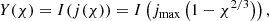 $$ \begin{aligned} Y(\chi ) = I(j(\chi )) = I\left(j_{\mathrm{max}}\left(1-\chi ^{2/3}\right)\right), \end{aligned} $$