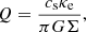 $$ \begin{aligned} Q = \frac{c_{\mathrm{s}} \kappa _{\rm e}}{\pi G \Sigma } , \end{aligned} $$