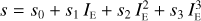 $s = {s_0} + {s_1}{I_{\rm{E}}} + {s_2}I_{\rm{E}}^2 + {s_3}I_{\rm{E}}^3$