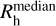 $R_{\rm{h}}^{{\rm{median}}}$