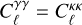 $C_\ell ^{\gamma \gamma } = C_\ell ^{\kappa \kappa }$