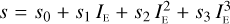 $s = {s_0} + {s_1}{I_{\rm{E}}} + {s_2}I_{\rm{E}}^2 + {s_3}I_{\rm{E}}^3$