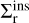 $\Sigma^{\rm ins}_{\rm r}$