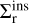 $\Sigma^{\rm ins}_{\rm r}$