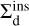 $\Sigma_{\rm d}^{\rm ins}$